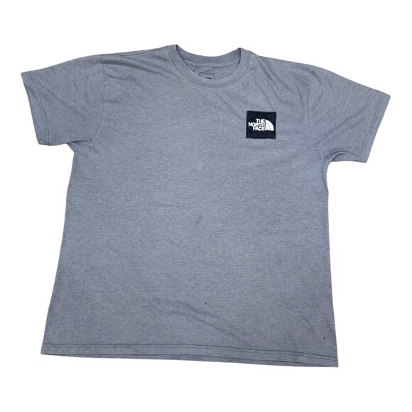 The North Face Mens Heather Gray Casual Logo Tee Soft Cotton Everyday Shirt READ - Picture 1 of 8